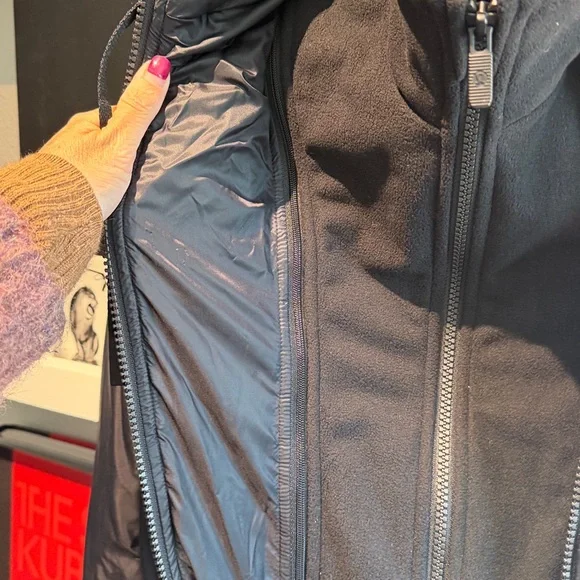 Lululemon 4 S scuba hoodie glyde in black w Sherpa removable dickie W4AKKS 2017 - Picture 4 of 9